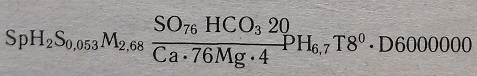 Формула химического состава минеральной воды курорта