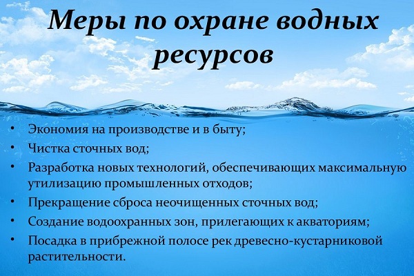 Меры по охране водных ресурсов