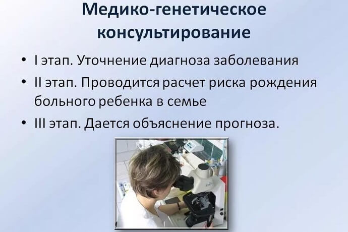 Этапы медико-генетического консультирования