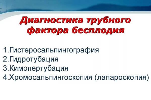 Основные способы диагностики трубного бесплодия