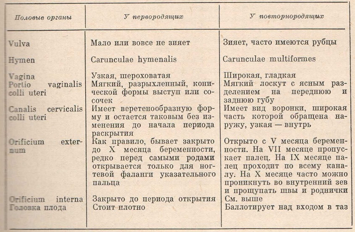 Изменения в половых органах перед началом родовой деятельности